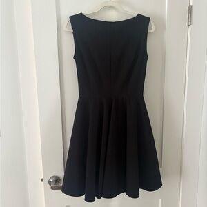 GRETA CONSTANTINE | “Linx” designer black high neck dress open back, small